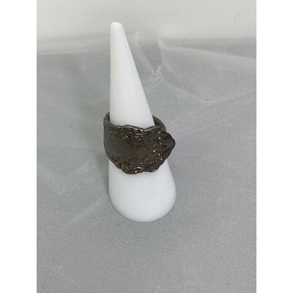Vintage Silver Tone Spoon Handle Wrap Ring - Picture 1 of 5
